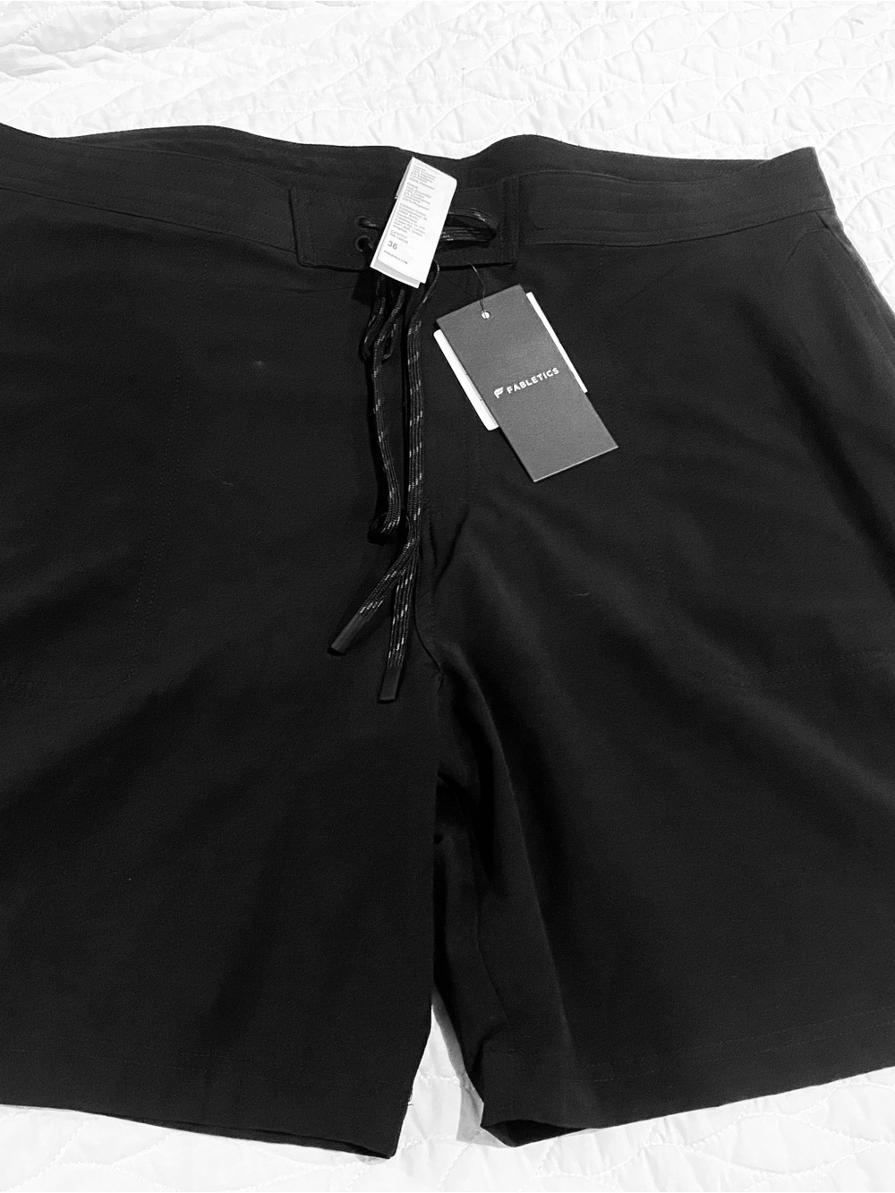 Fabletics Men's Black Athletic Drawstring Shorts